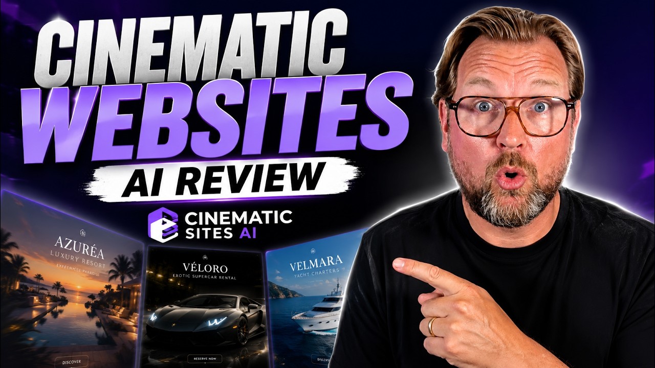 Cinematic AI Website Showcase YouTube thumbnail style reference